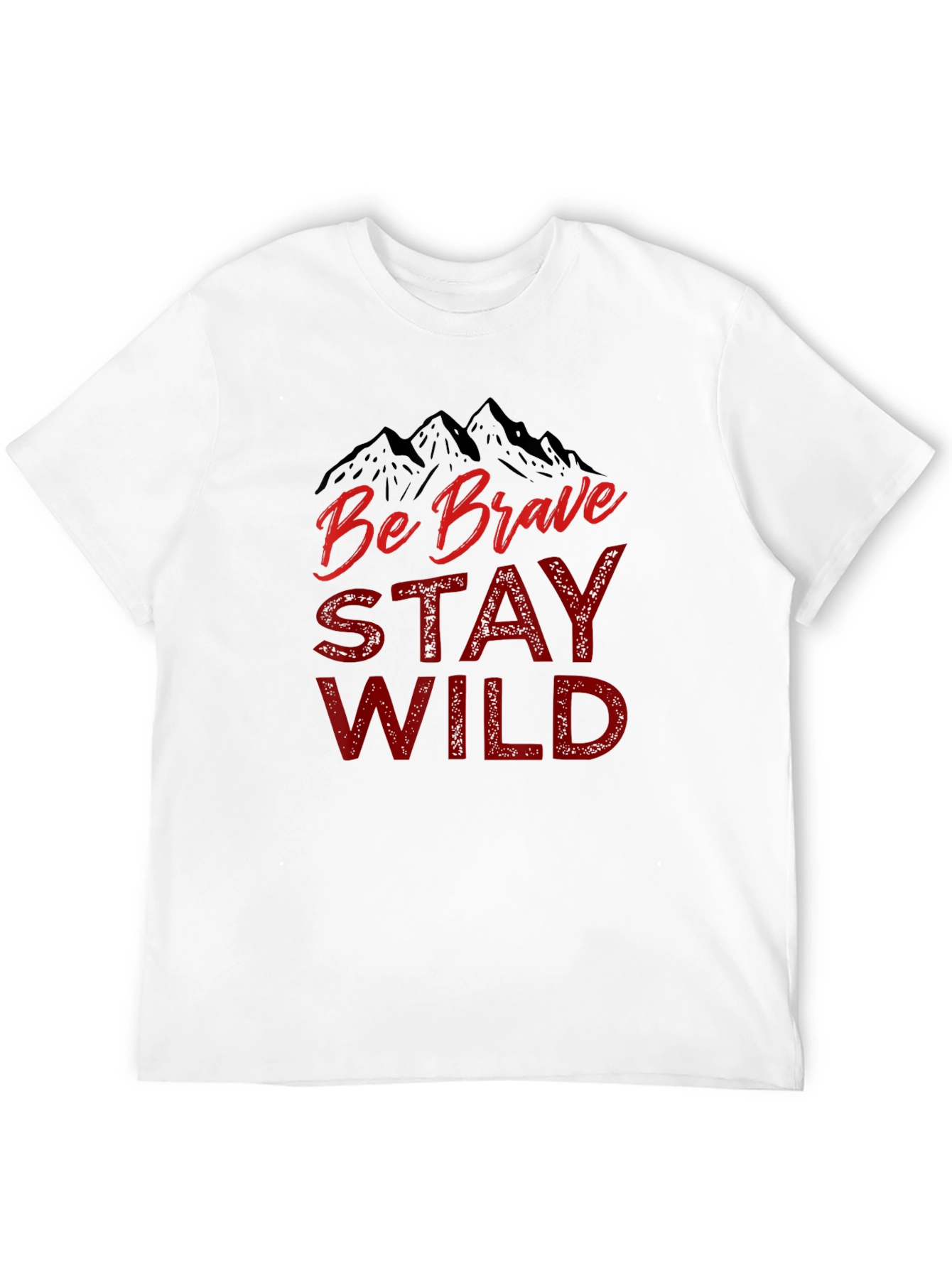 Be Brave Stay Wild Graphic Tee - Black