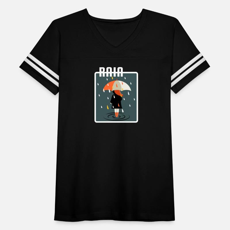 A girl in the rain, not sad...2