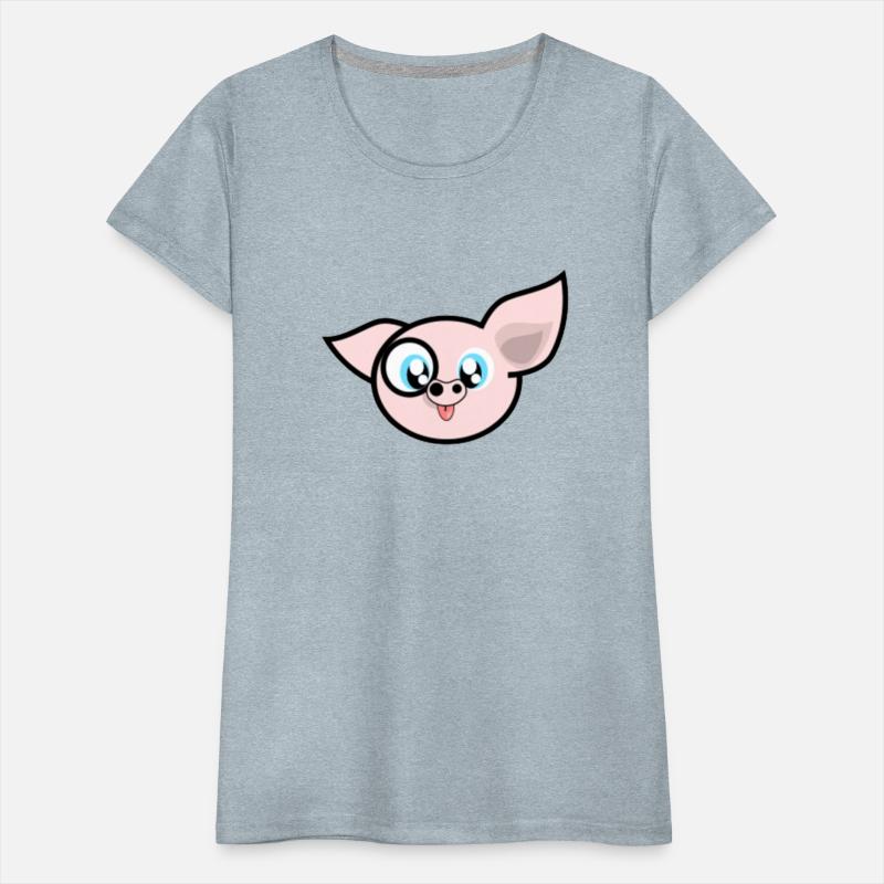 A happy piggy face that has a magnifying glass