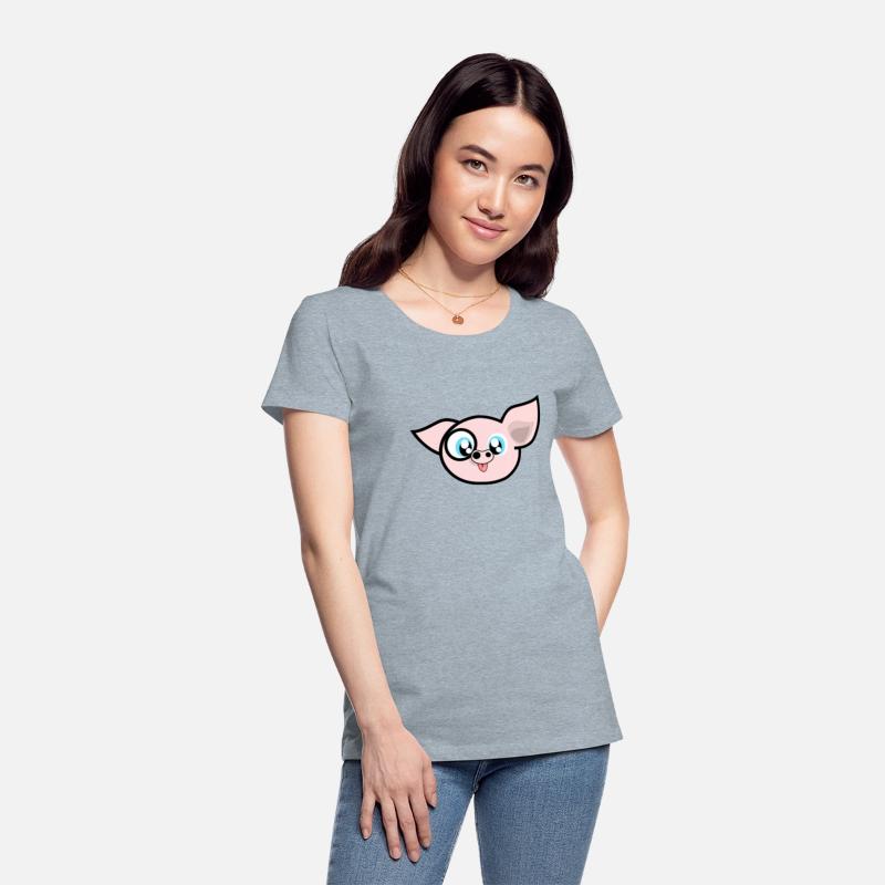 A happy piggy face that has a magnifying glass