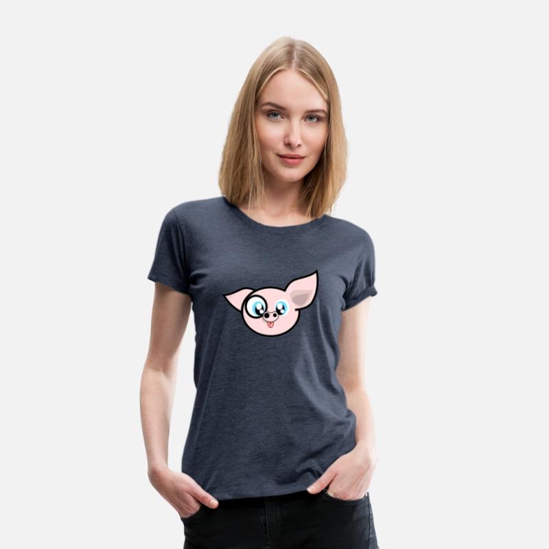 A happy piggy face that has a magnifying glass