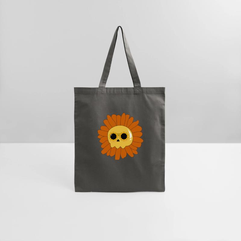 a skull in the middle of a sunflower With sunglass