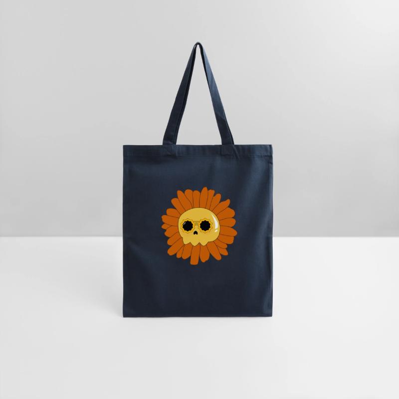 a skull in the middle of a sunflower With sunglass