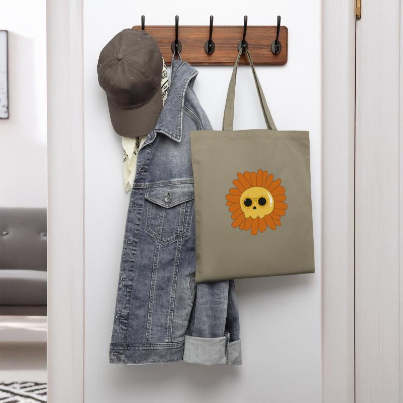 a skull in the middle of a sunflower With sunglass