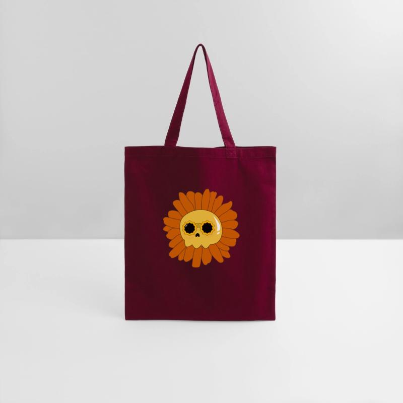 a skull in the middle of a sunflower With sunglass