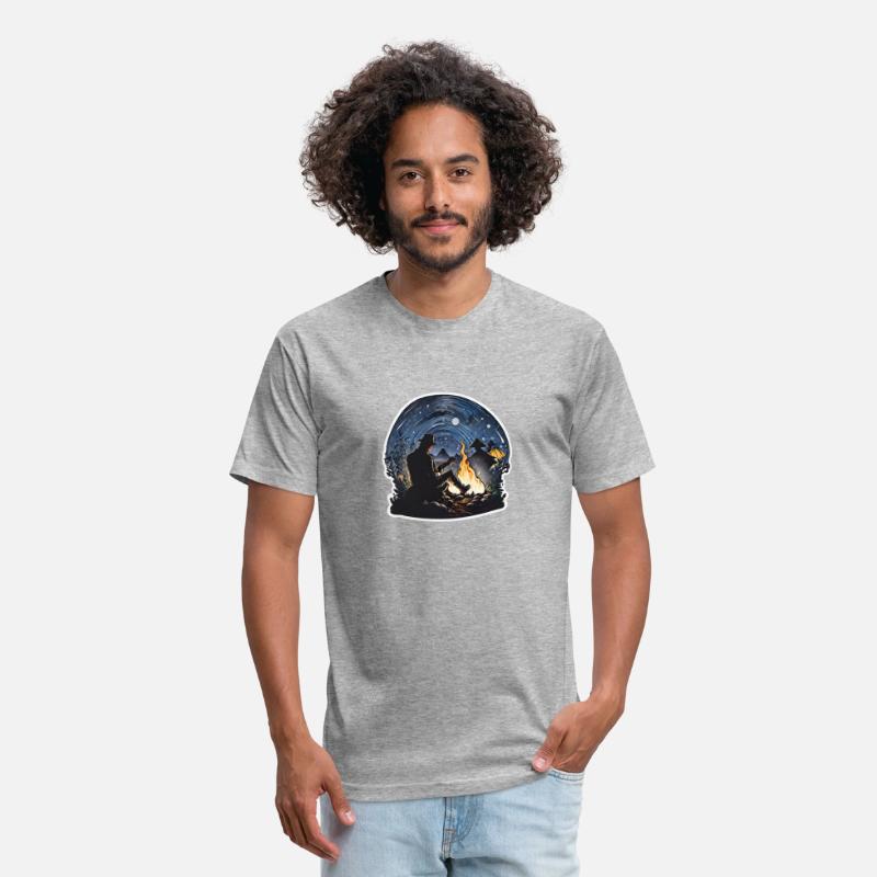 A Traveler Sitting By A Campfire