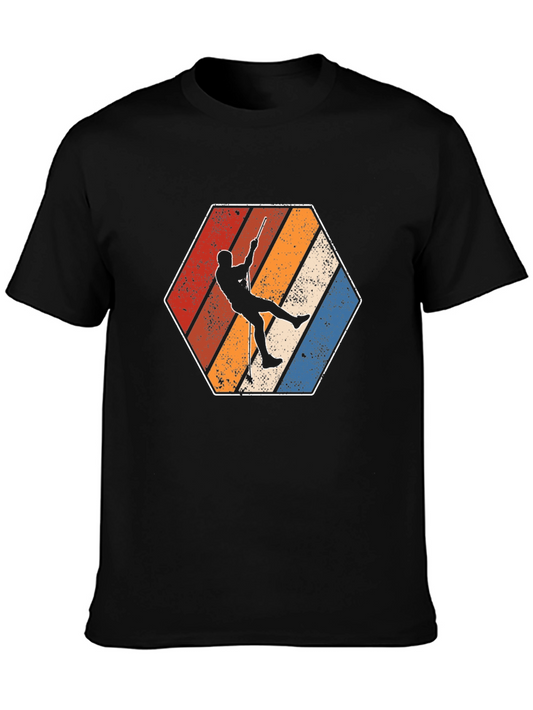Retro Climbing T-Shirt Vintage Style Rappel Design