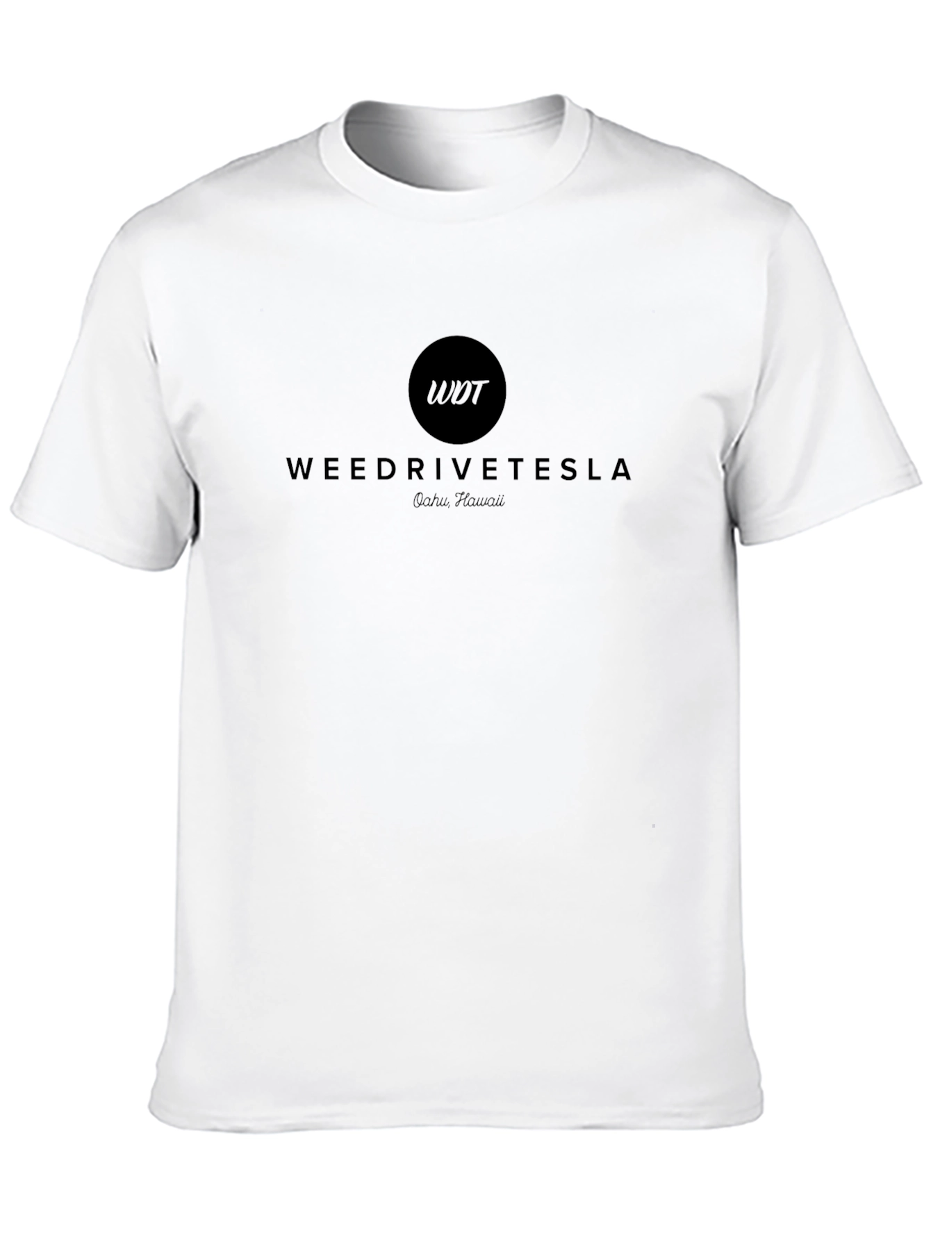 Weed Drive Tesla Black T-Shirt