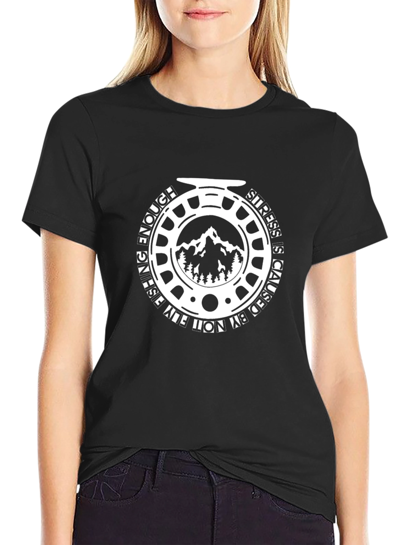 Fly Fishing Reel T-Shirt - No Stress