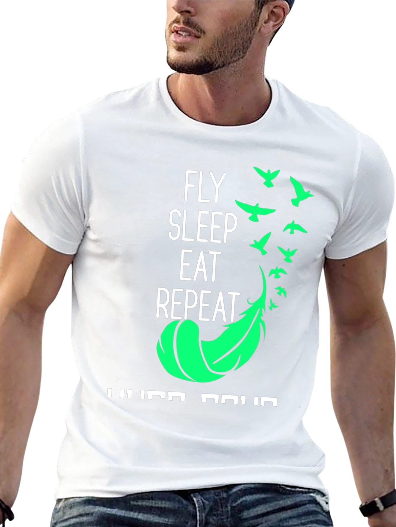 Fly Sleep Eat Repeat Graphic Tee