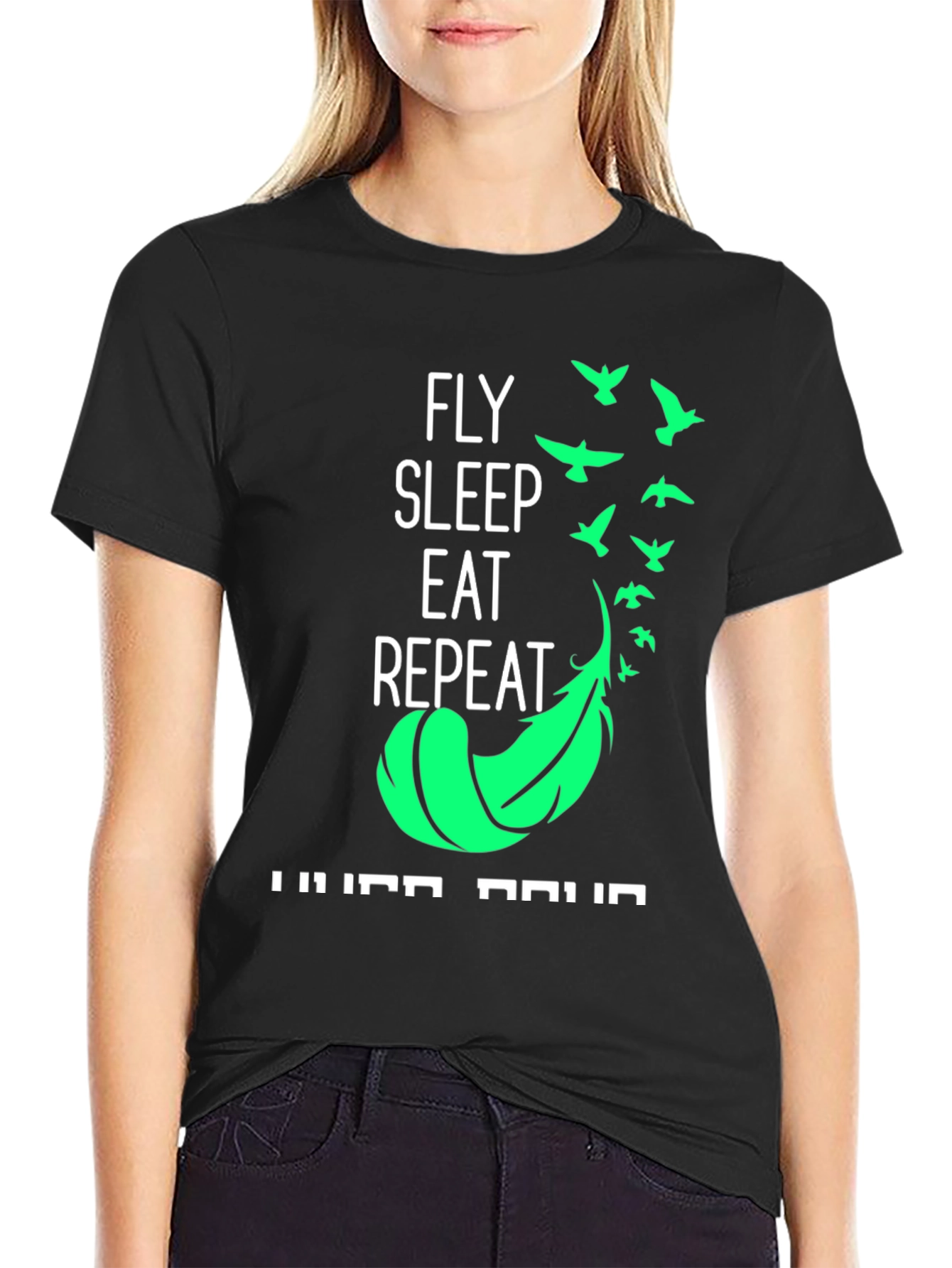 Fly Sleep Eat Repeat Graphic Tee