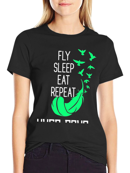 Fly Sleep Eat Repeat Graphic Tee