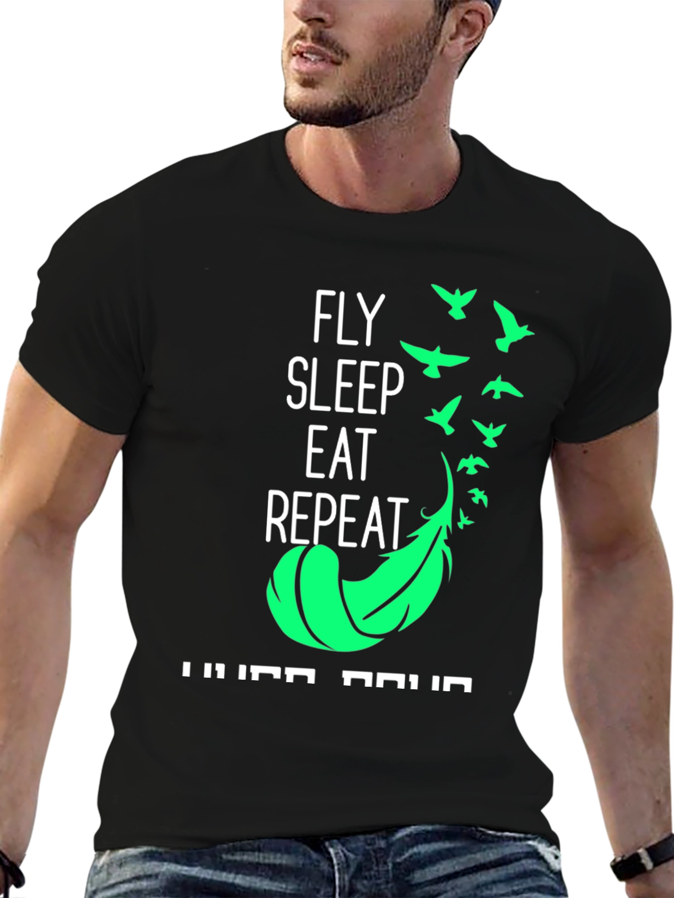 Fly Sleep Eat Repeat Graphic Tee