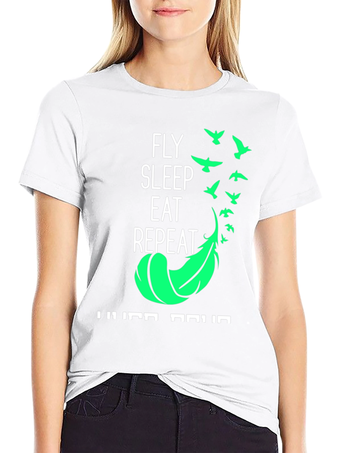 Fly Sleep Eat Repeat Graphic Tee