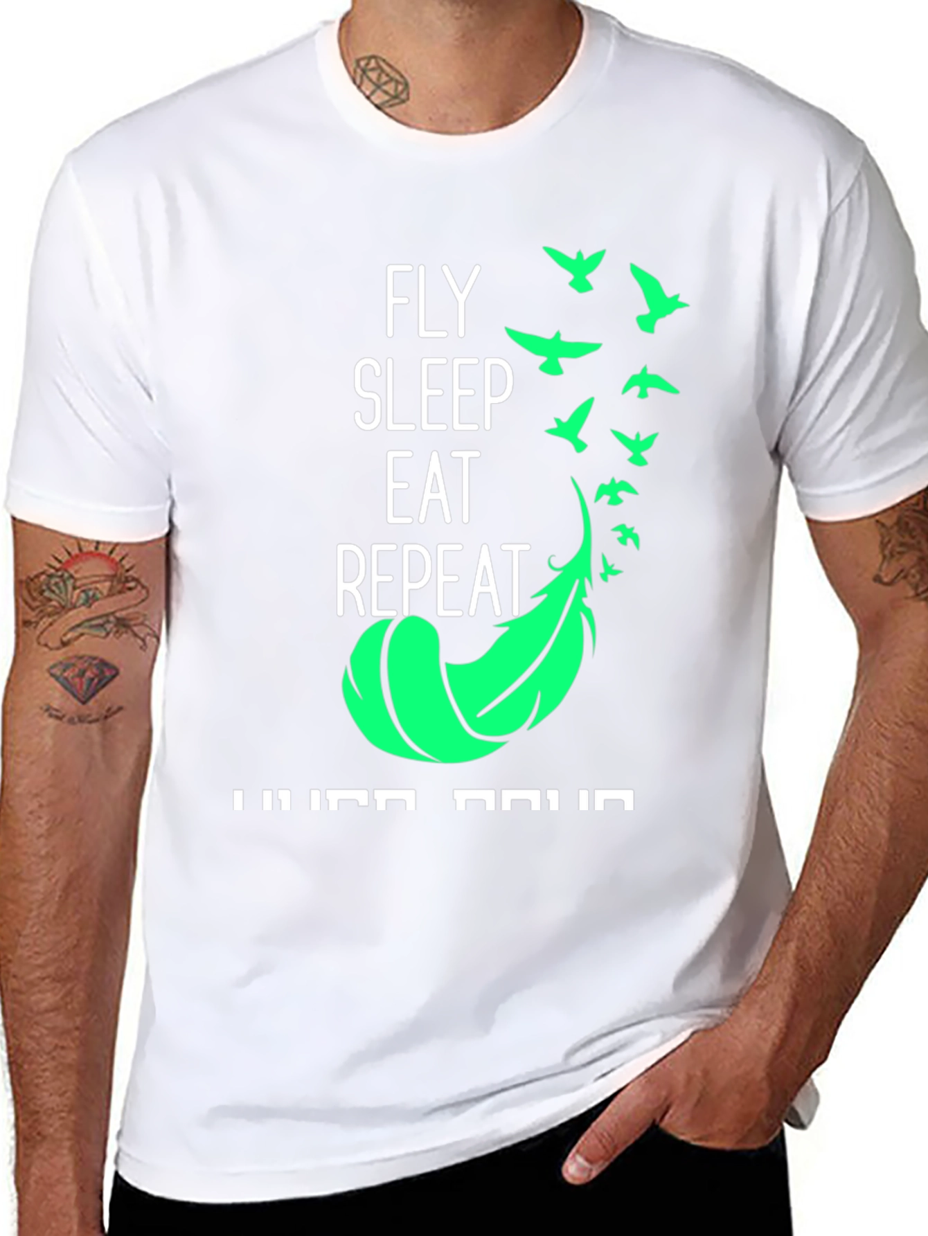 Fly Sleep Eat Repeat Graphic Tee