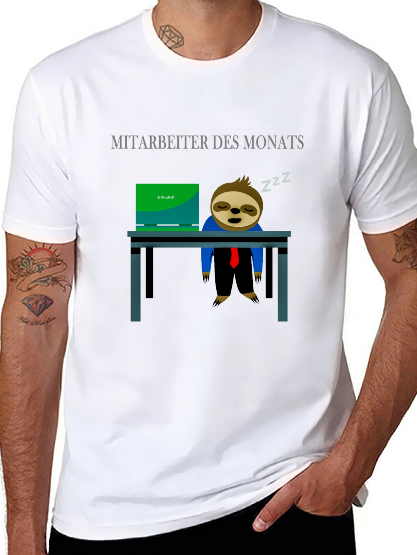 Employee of the Month Sloth Graphic Tee