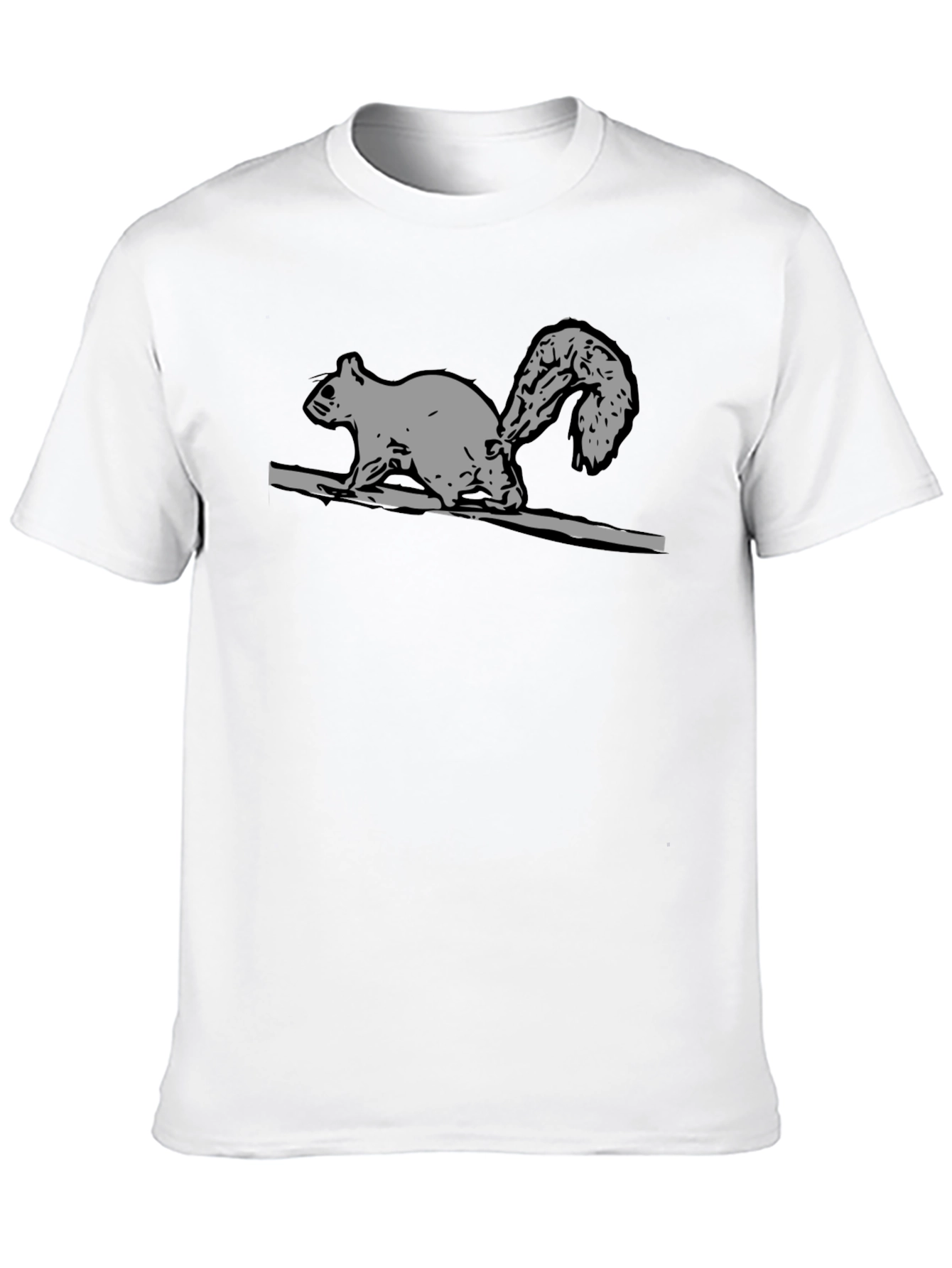 Squirrel Graphic Tee - Black Cotton Comfort