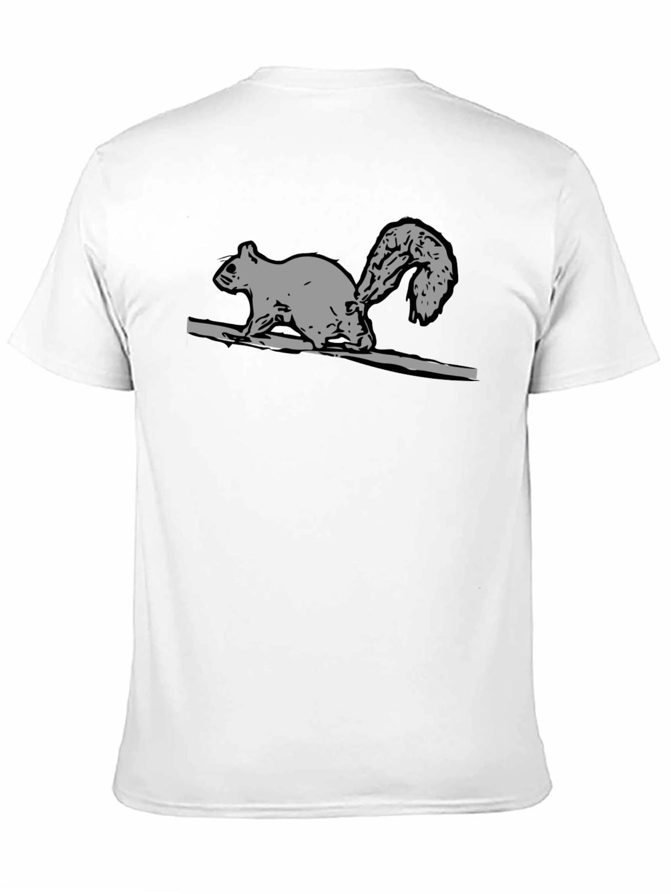 Squirrel Graphic Tee - Black Cotton Comfort
