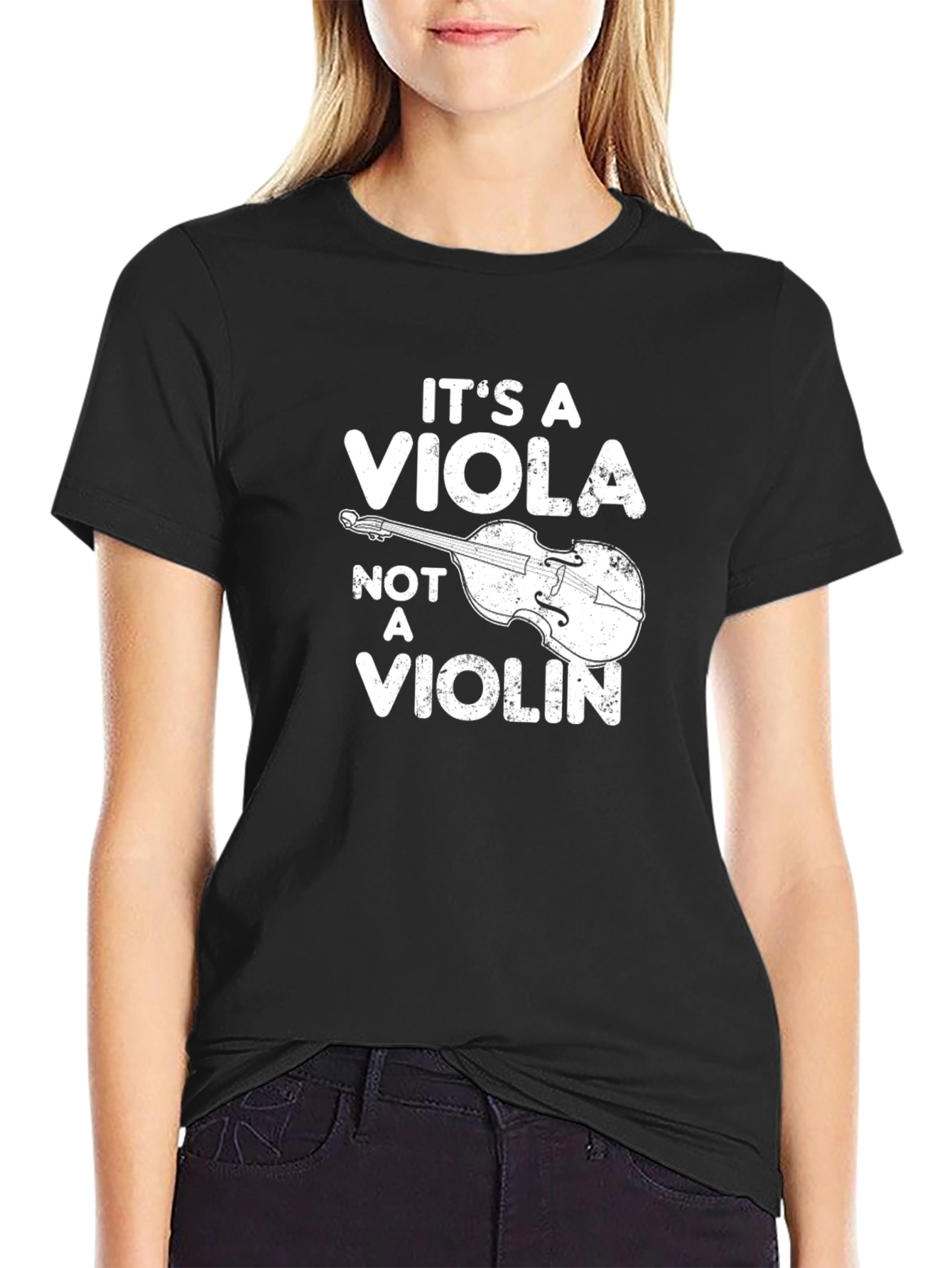 Its A Viola Not a Violin Black T-Shirt