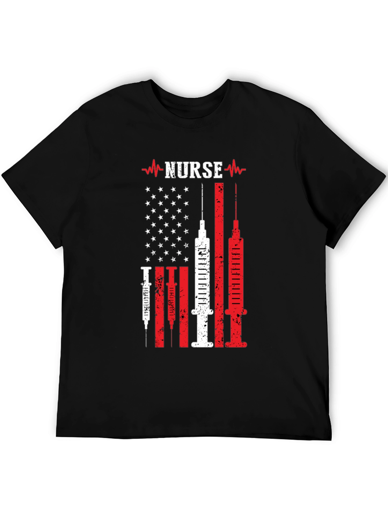 Nurse American Flag Syringe T-Shirt