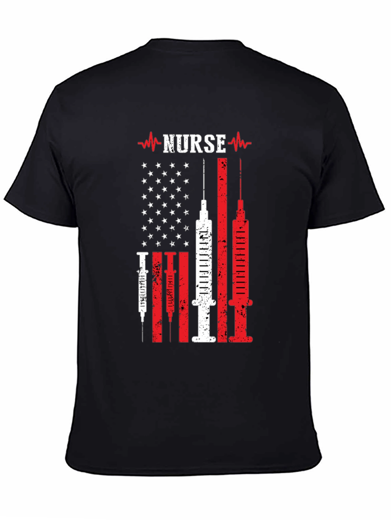 Nurse American Flag Syringe T-Shirt