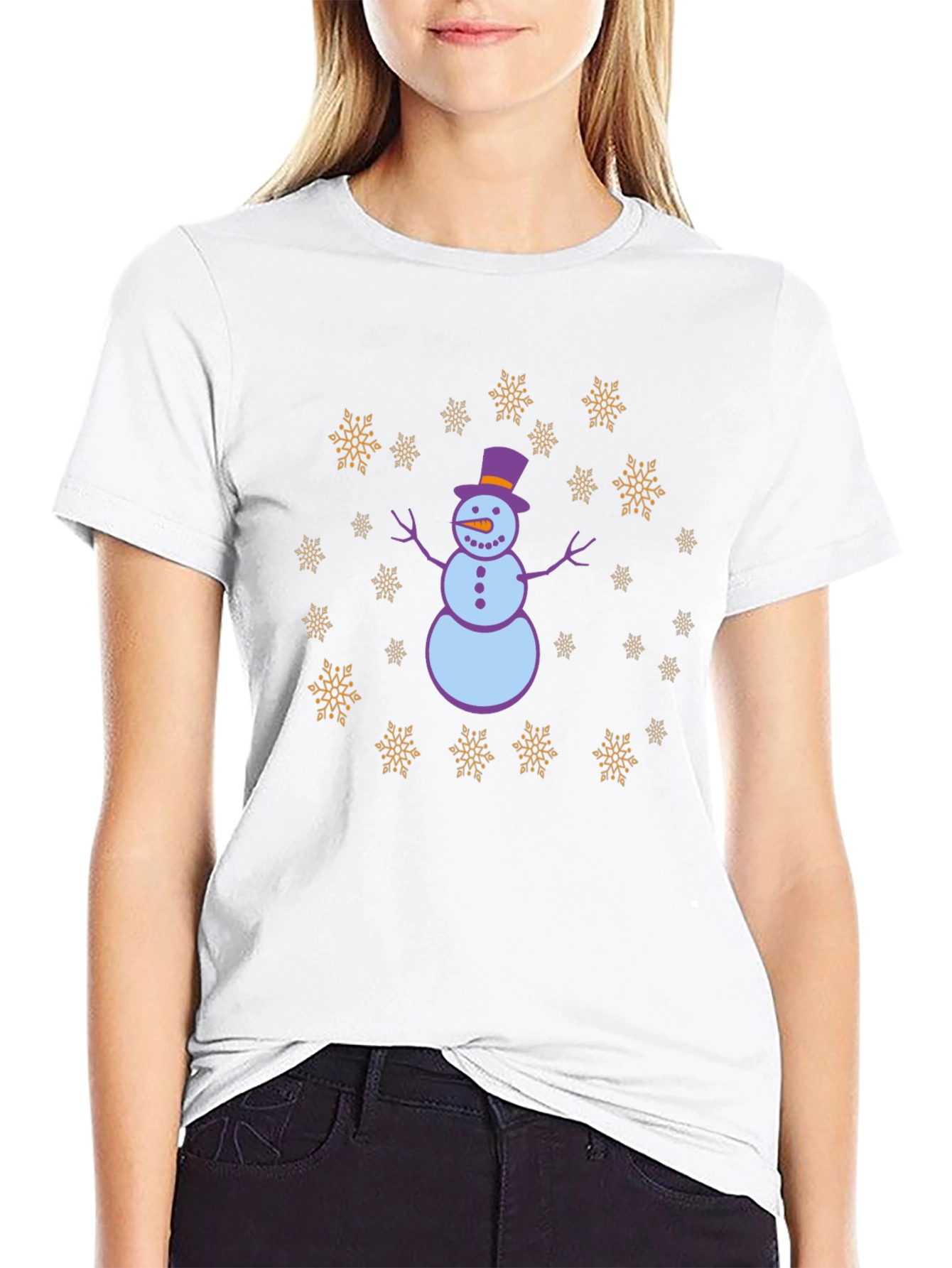 Snowman Graphic Tee - Winter Holiday Shirt