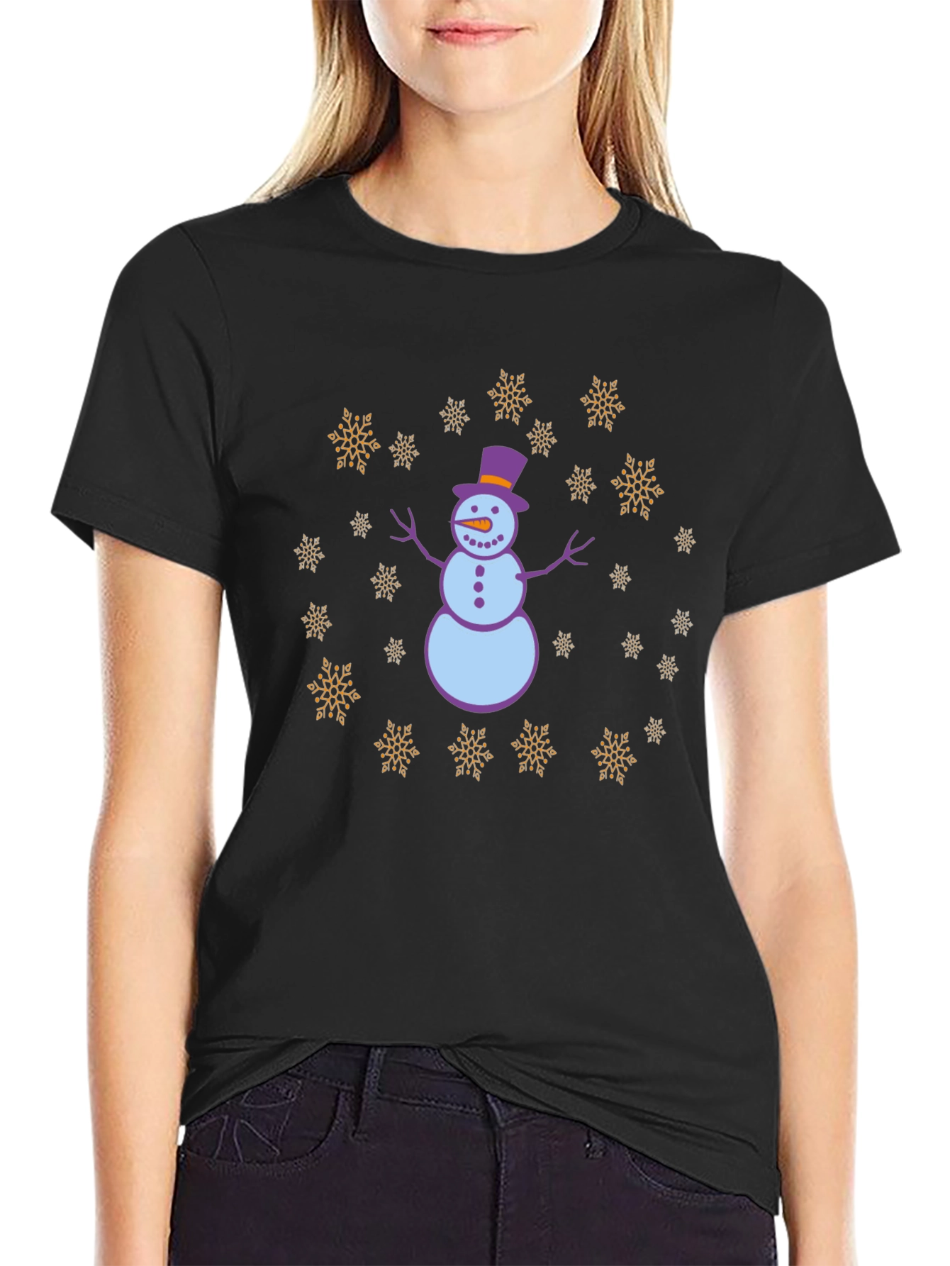 Snowman Graphic Tee - Winter Holiday Shirt