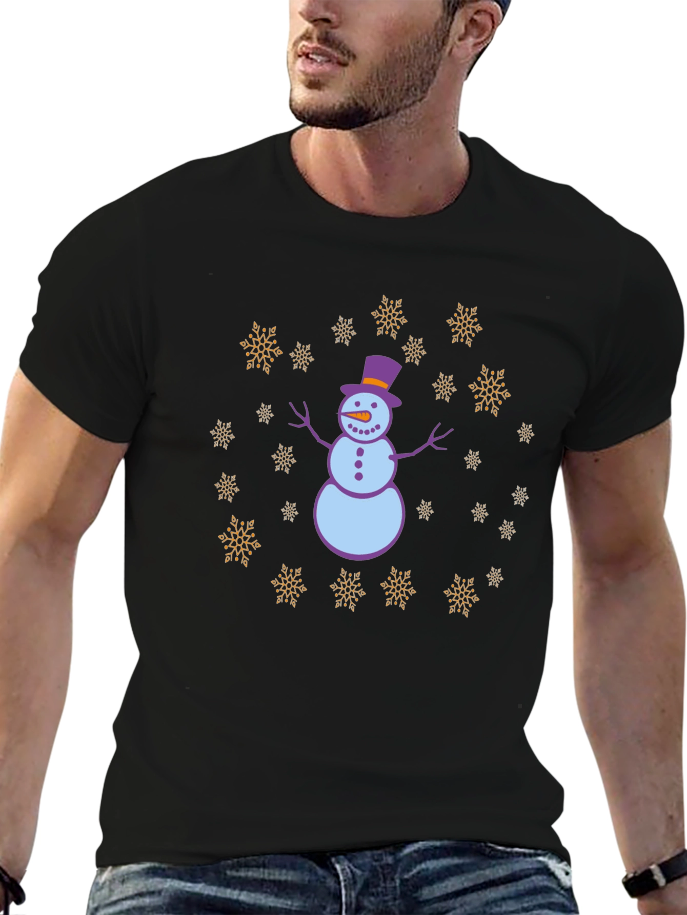 Snowman Graphic Tee - Winter Holiday Shirt