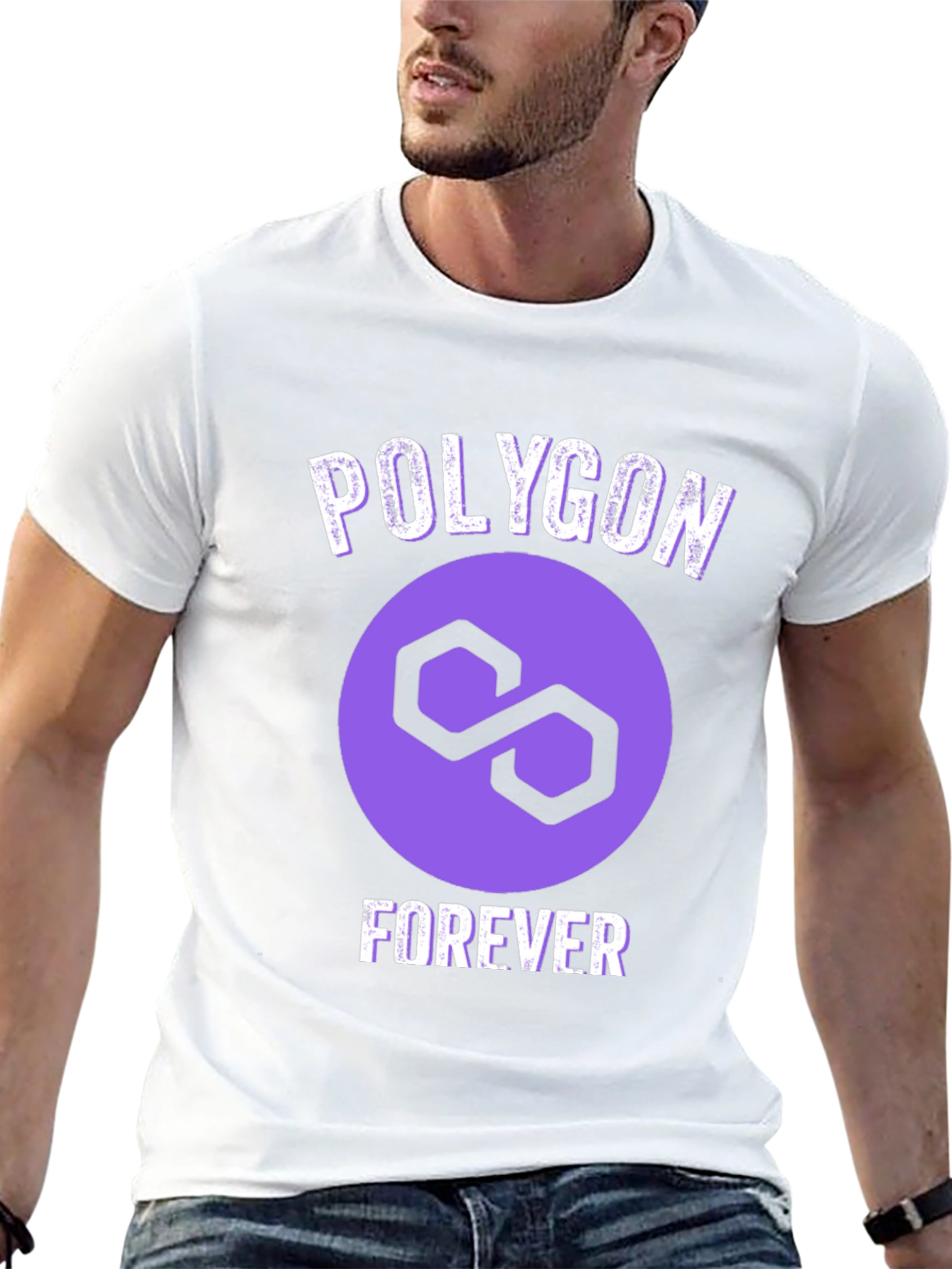 Polygon Forever Graphic Tee - Crypto Fan Apparel