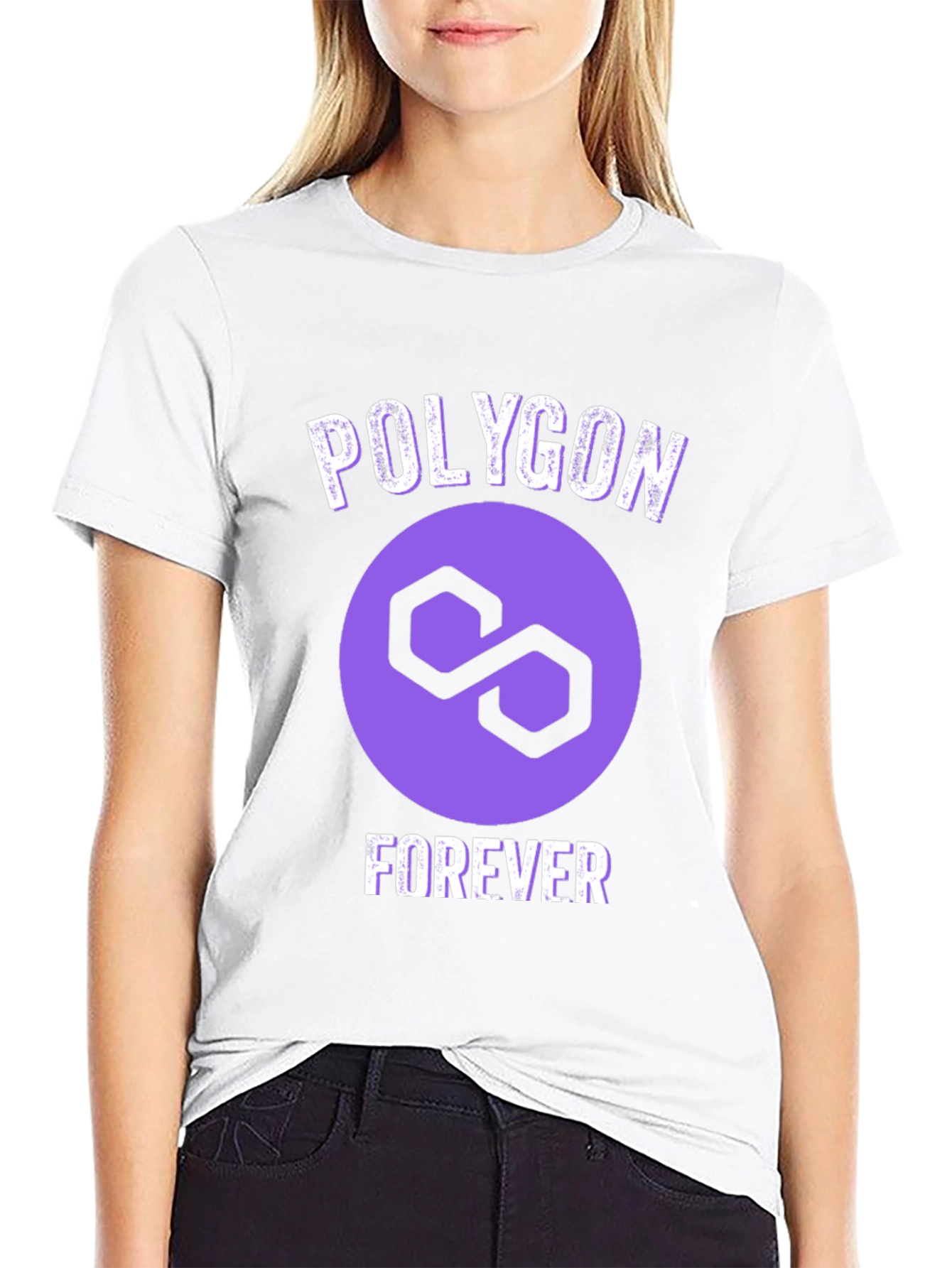 Polygon Forever Graphic Tee - Crypto Fan Apparel