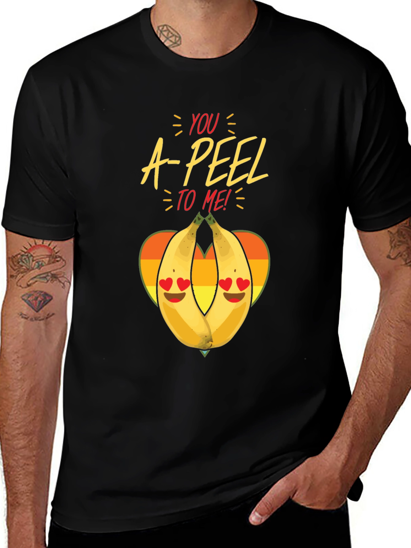 You A-Peel To Me Black Graphic Tee