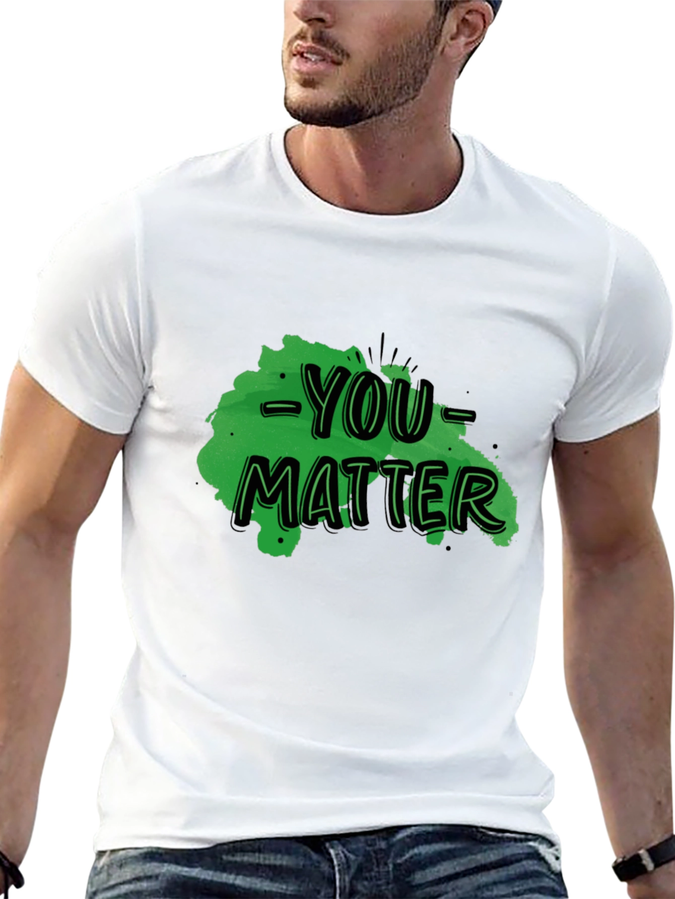 You Matter Graphic Tee - Black Casual T-Shirt