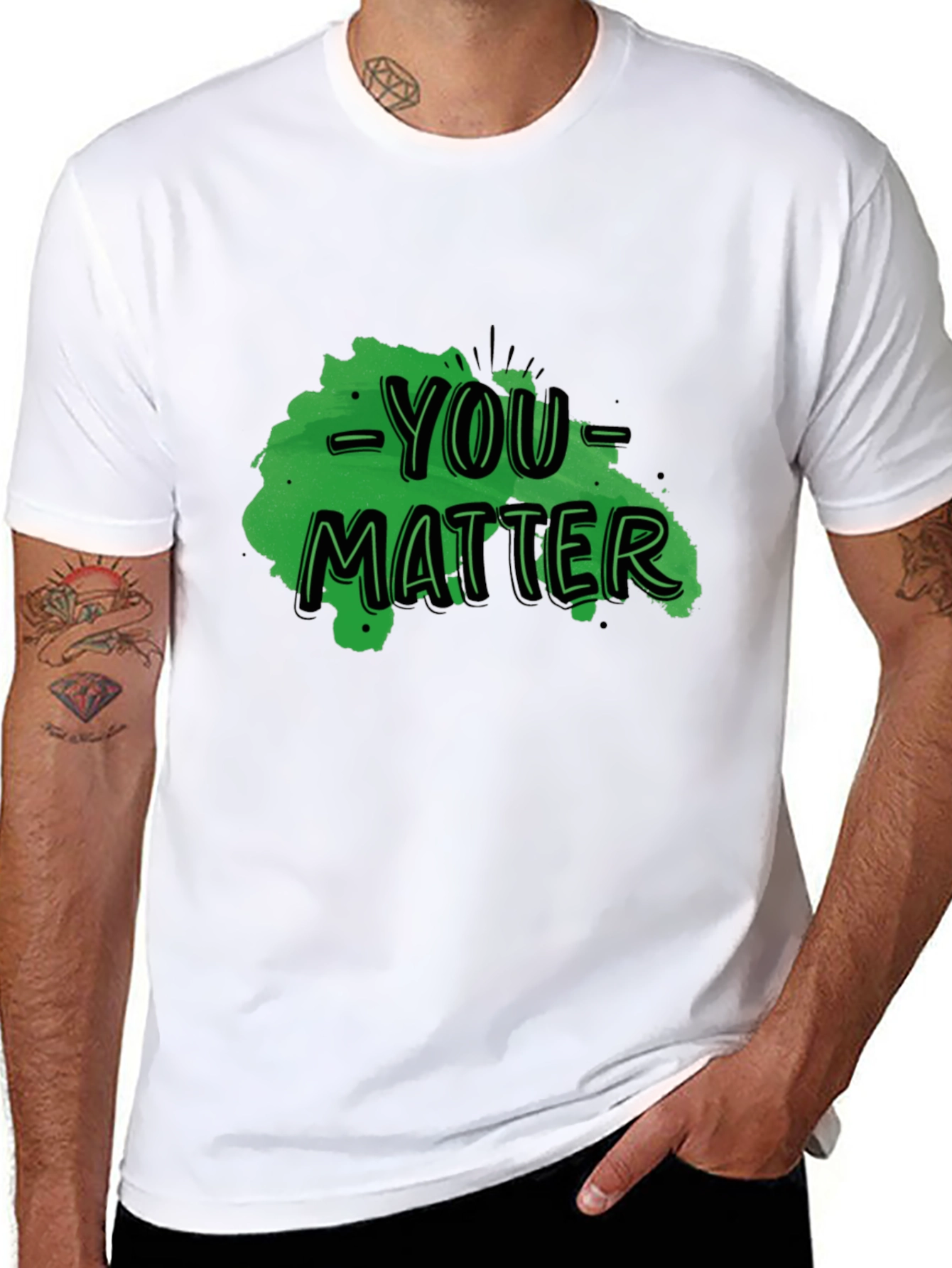 You Matter Graphic Tee - Black Casual T-Shirt