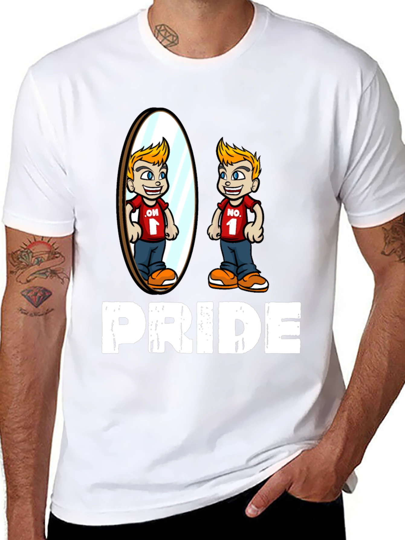 Pride T-Shirt with Mirror Reflection Design