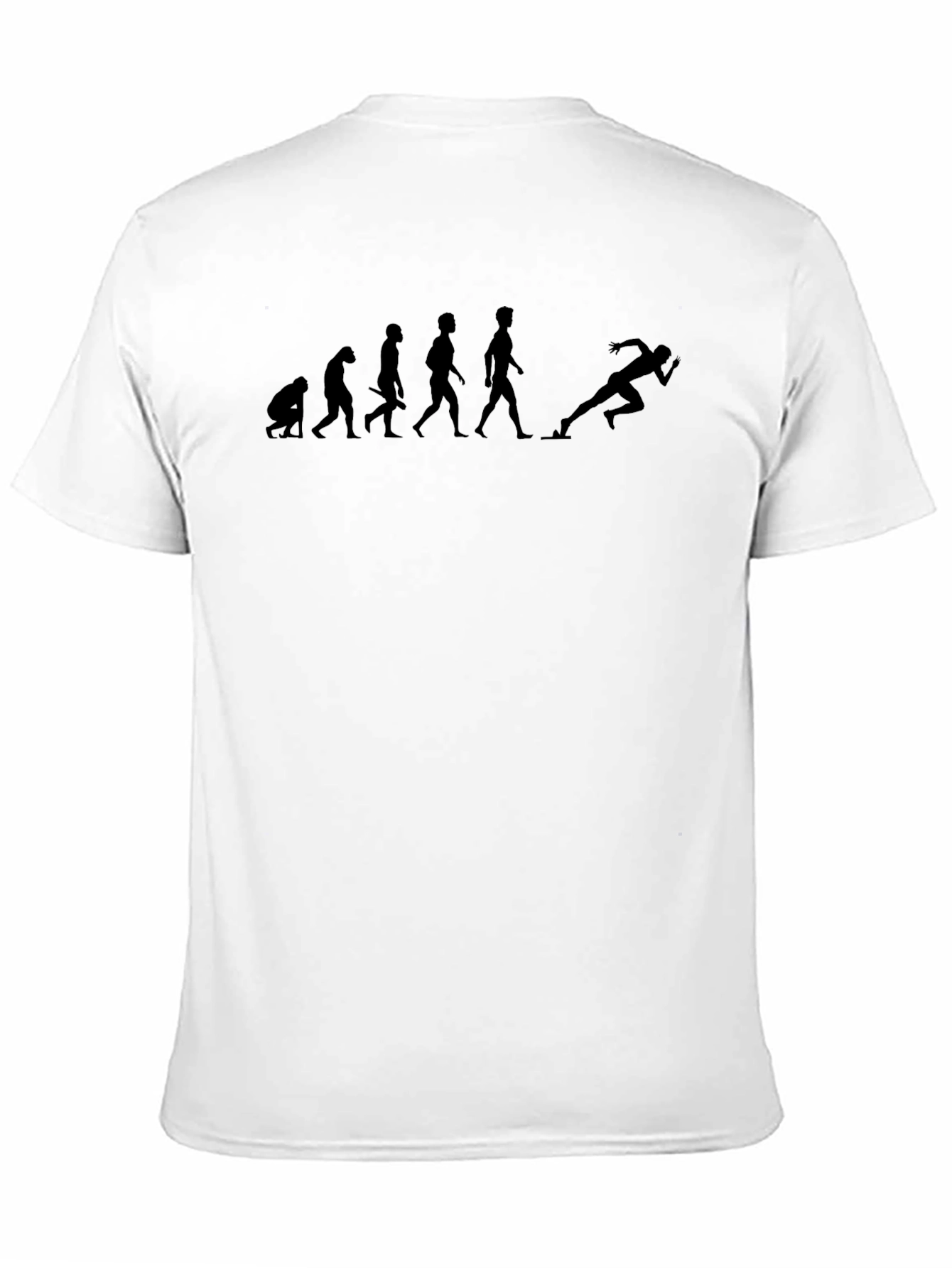 Evolution of Runner Black Graphic T-Shirt