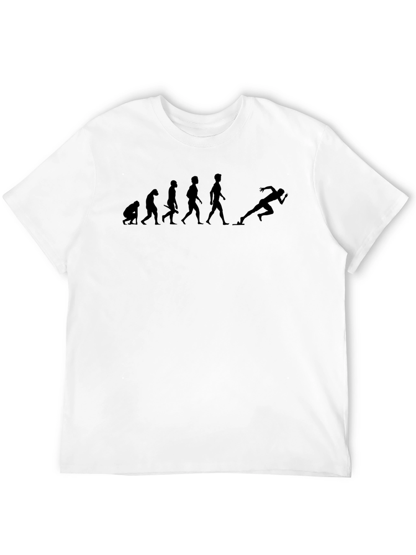 Evolution of Runner Black Graphic T-Shirt