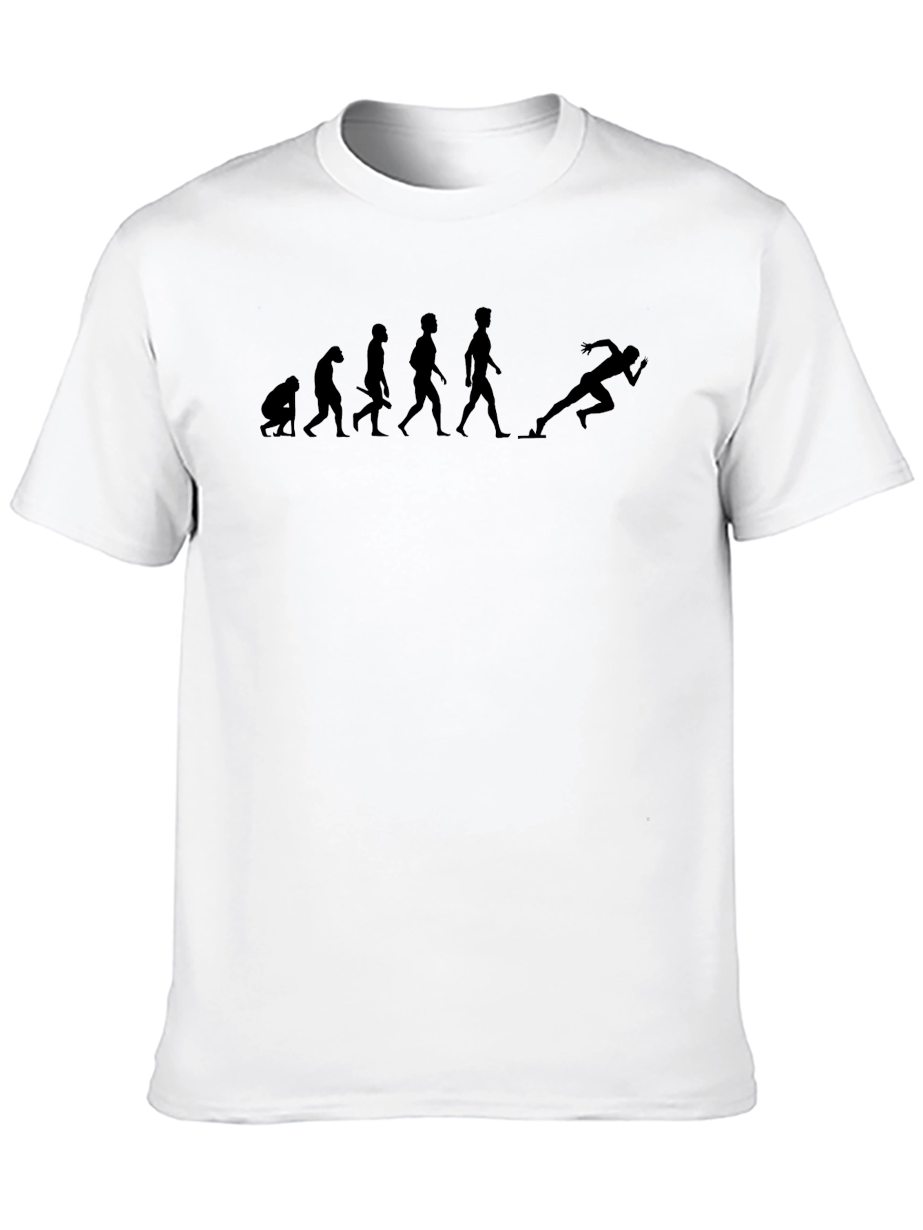 Evolution of Runner Black Graphic T-Shirt