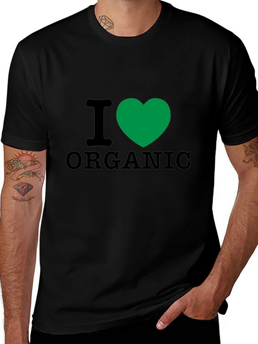 I Heart Organic T-Shirt - Eco Friendly Cotton Tee