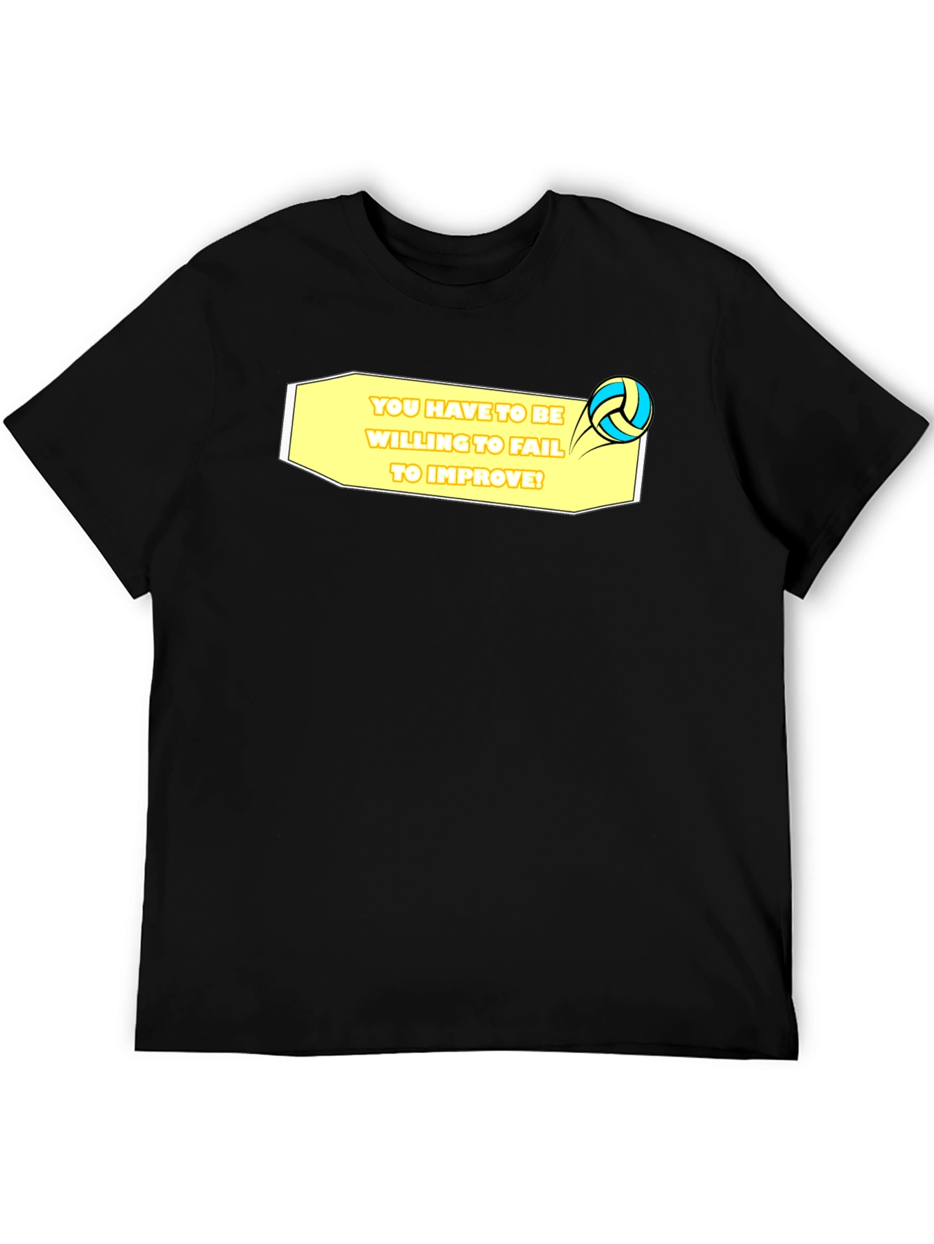 Volleyball Graphic Tee - Willing to Fail Quote