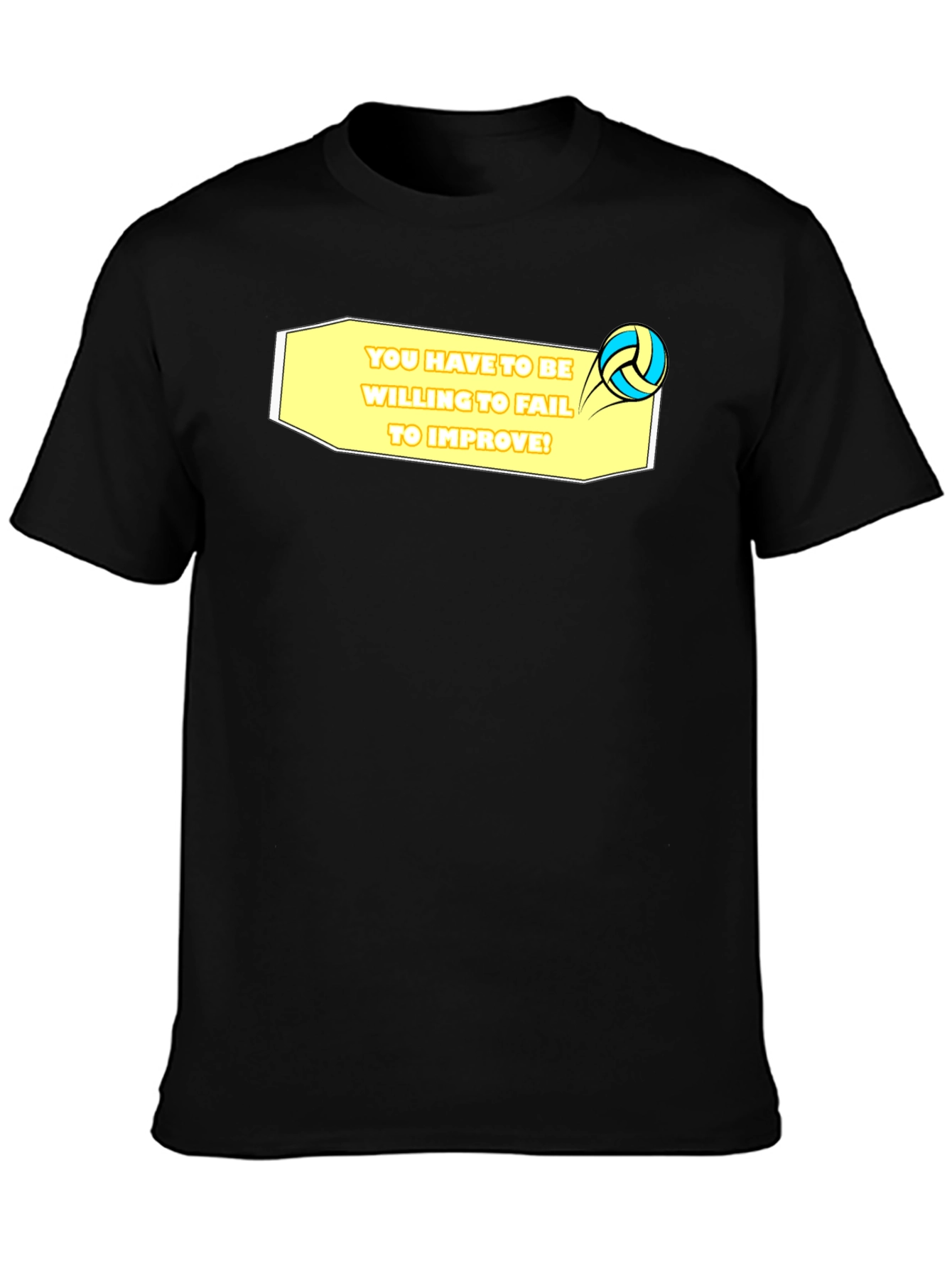Volleyball Graphic Tee - Willing to Fail Quote