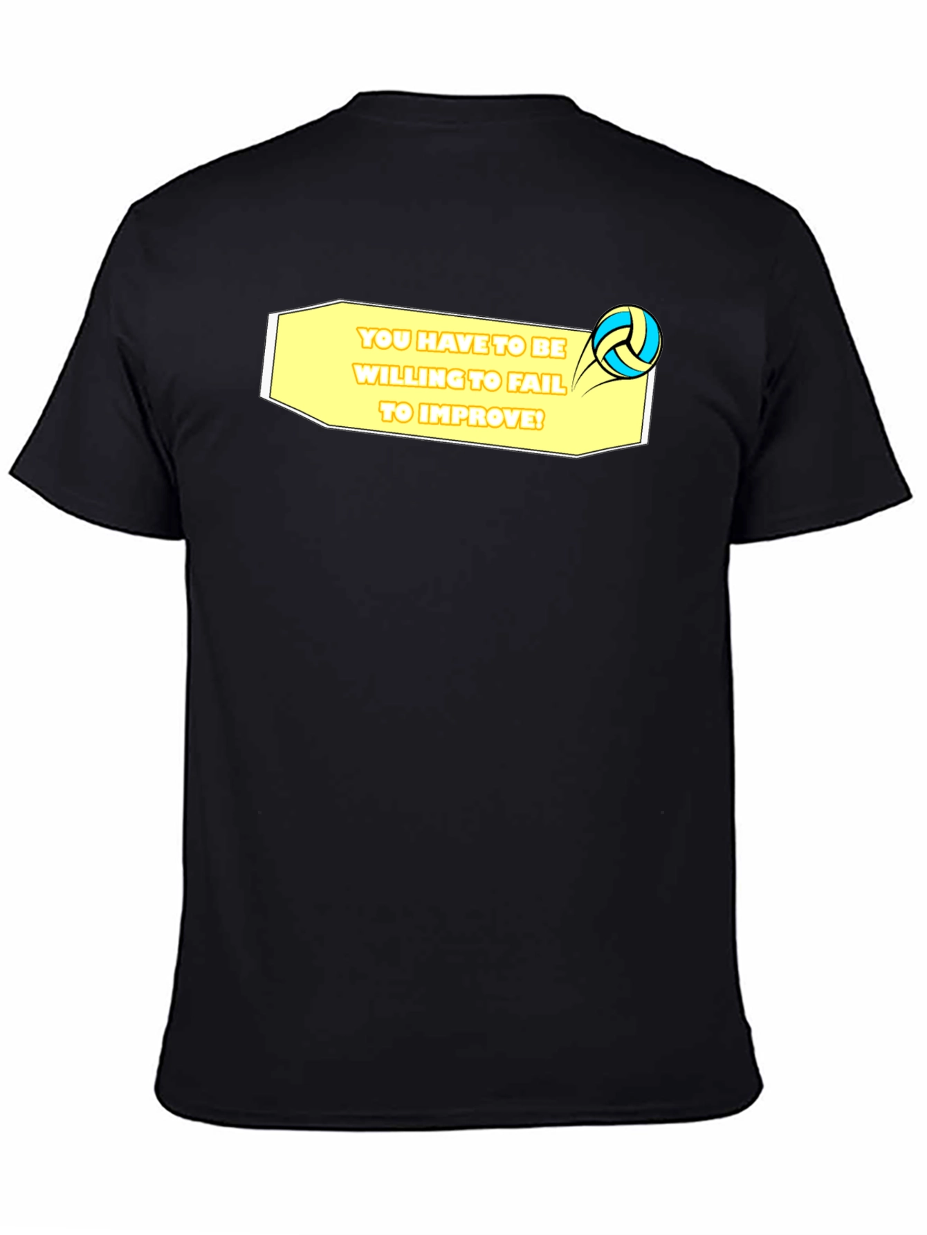 Volleyball Graphic Tee - Willing to Fail Quote