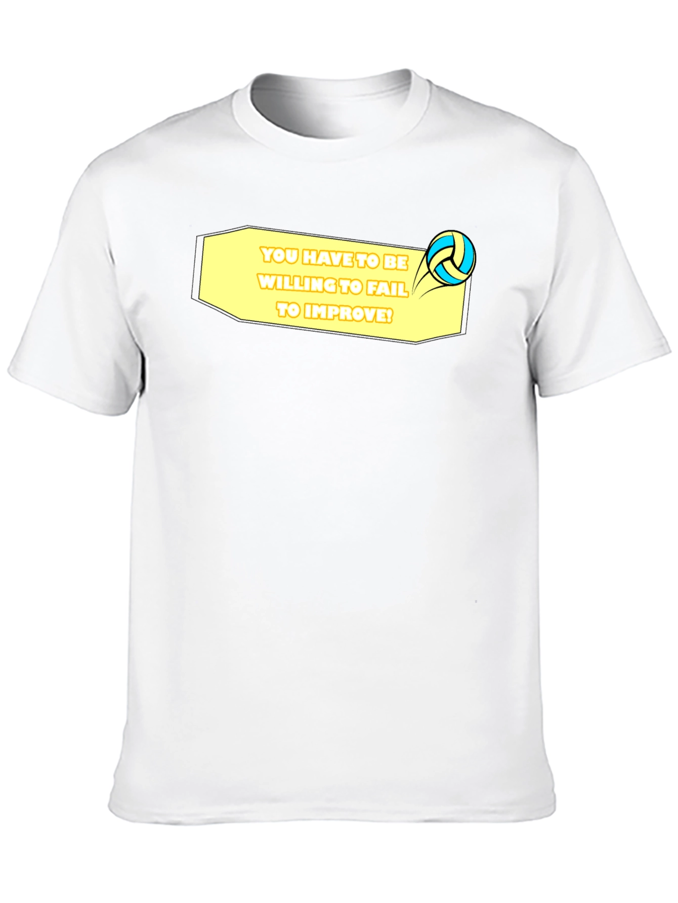 Volleyball Graphic Tee - Willing to Fail Quote