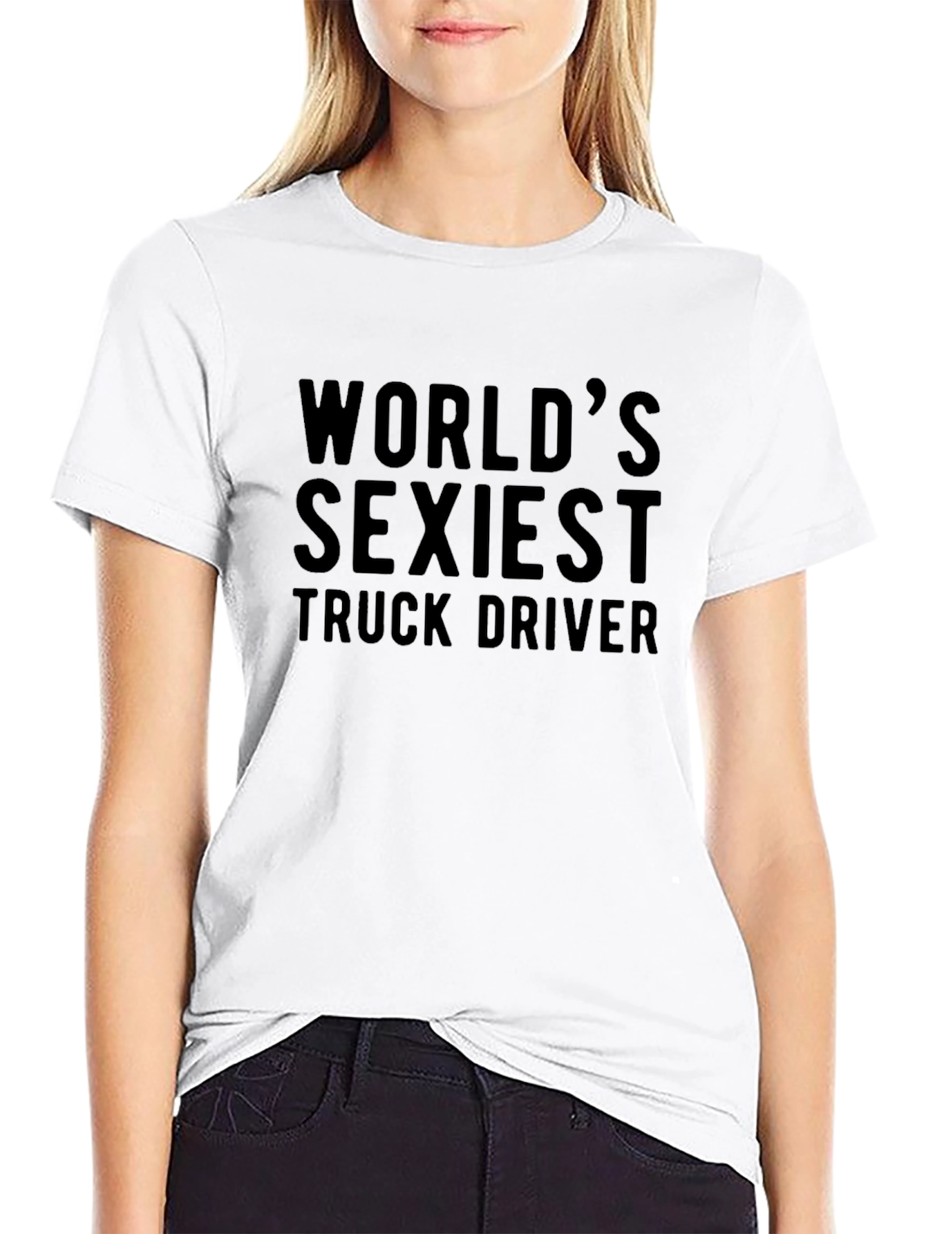 Worlds Sexiest Truck Driver Black T-Shirt