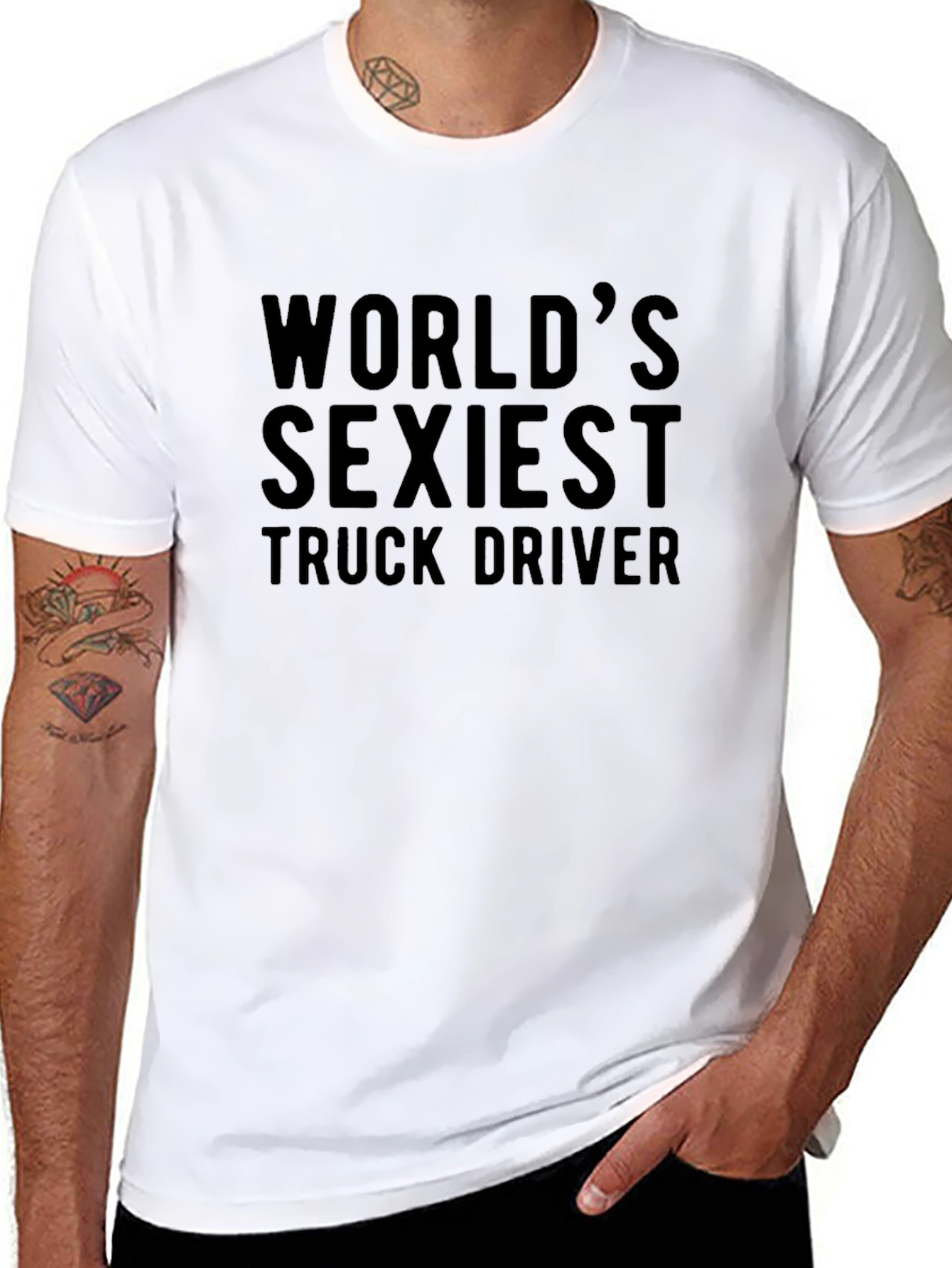 Worlds Sexiest Truck Driver Black T-Shirt