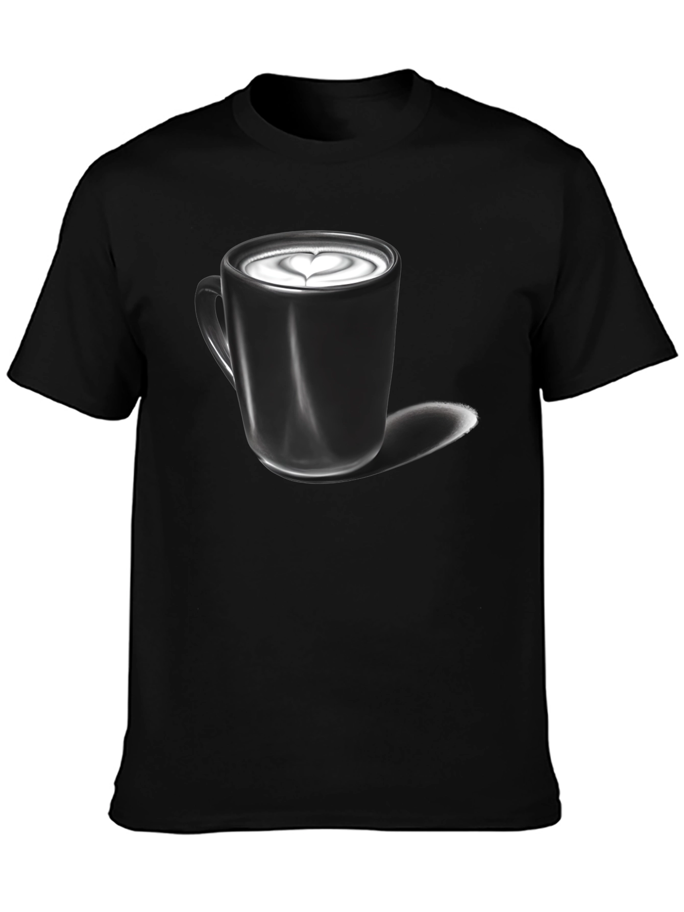 Latte Art Graphic Tee - Coffee Lover Shirt