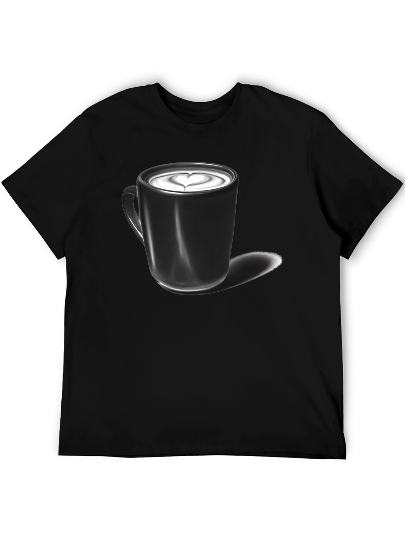 Latte Art Graphic Tee - Coffee Lover Shirt