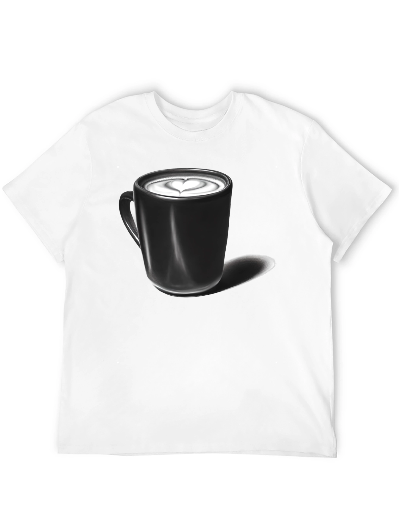 Latte Art Graphic Tee - Coffee Lover Shirt