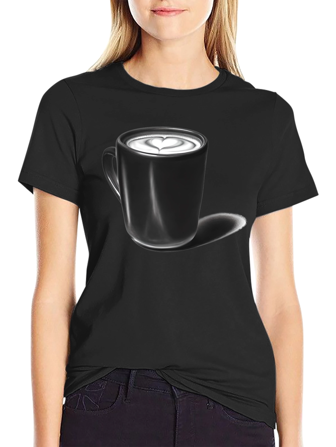Latte Art Graphic Tee - Coffee Lover Shirt