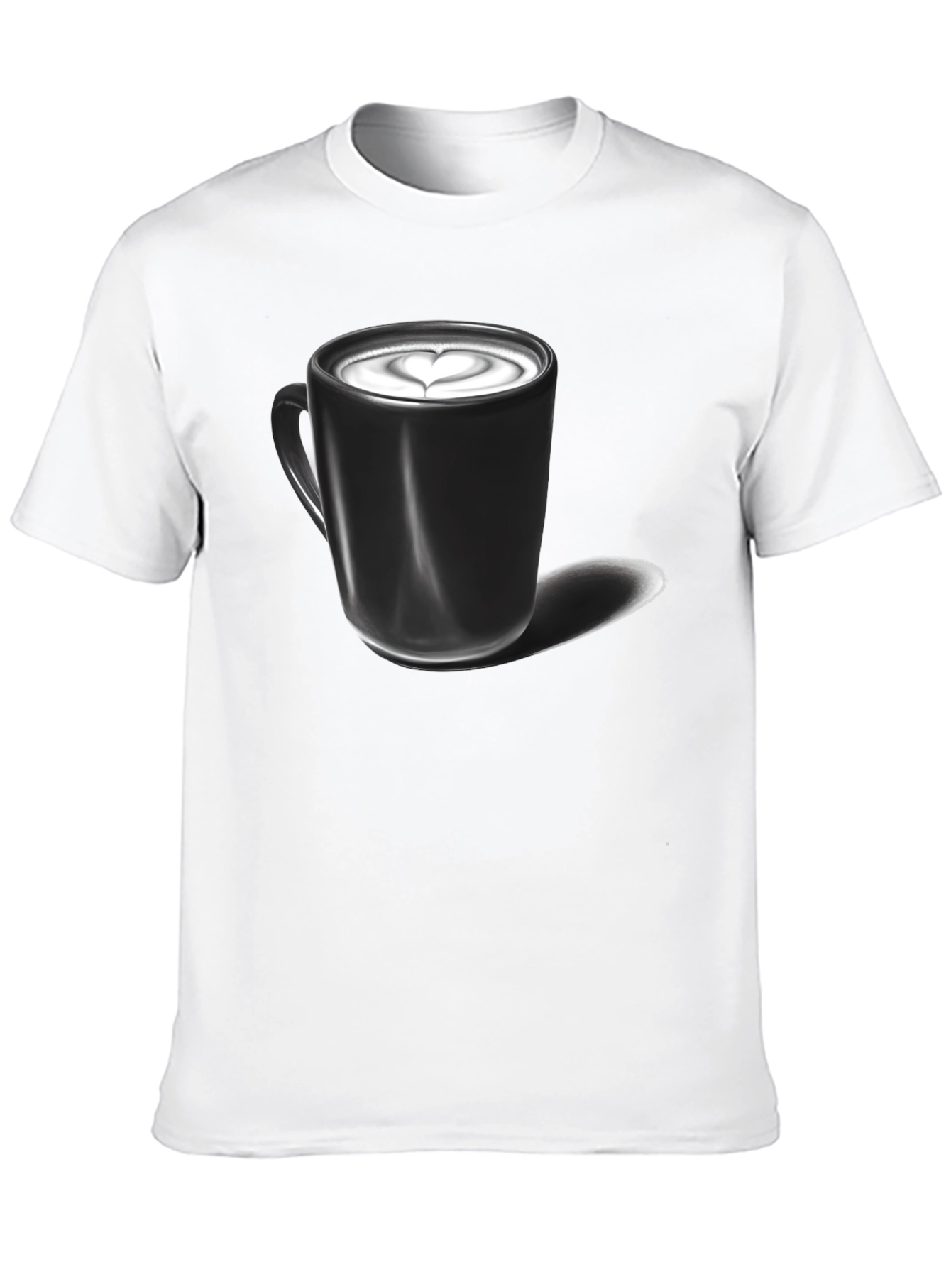 Latte Art Graphic Tee - Coffee Lover Shirt