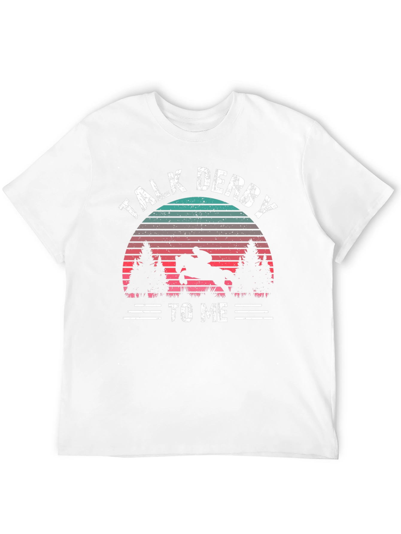 Talk Derby to Me Horse Sunset Graphic T-Shirt